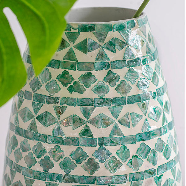 Green Shell Inlay Vase | Home Decor Singapore | Nook and Cranny