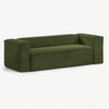 Blok Corduroy Sofa (Green 3 Seater)