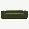 Blok Corduroy Sofa (Green 3 Seater)