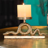 Keep The Snakes Away Block Candle Holder