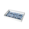 Mediterranean Indigo White Tray
