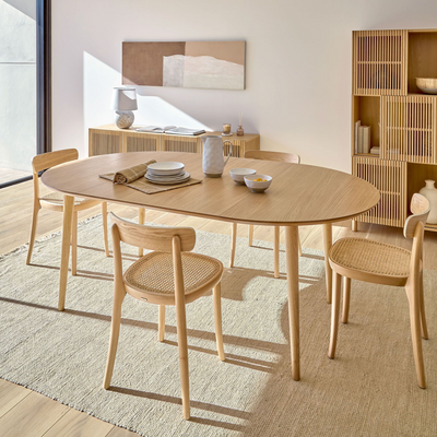 Oqui Oval Extendable Dining Table 120 (200) x 120 cm