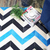 Cow Hide Rug - Herringbone Ocean