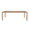 Rectangular Dining Table with round edges in natural wood colour