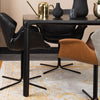 Black Rectangular MDF Wood Dining Table