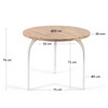 Cailin Round Balcony Dining Table (90cm)