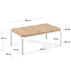 balcony solid wood coffee table singapore furniture