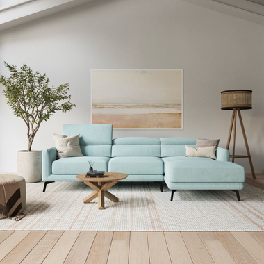 Candace L-Shape Fabric Sofa (Custom)