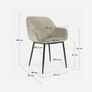 Konna Dining Chair (Beige Chenille)