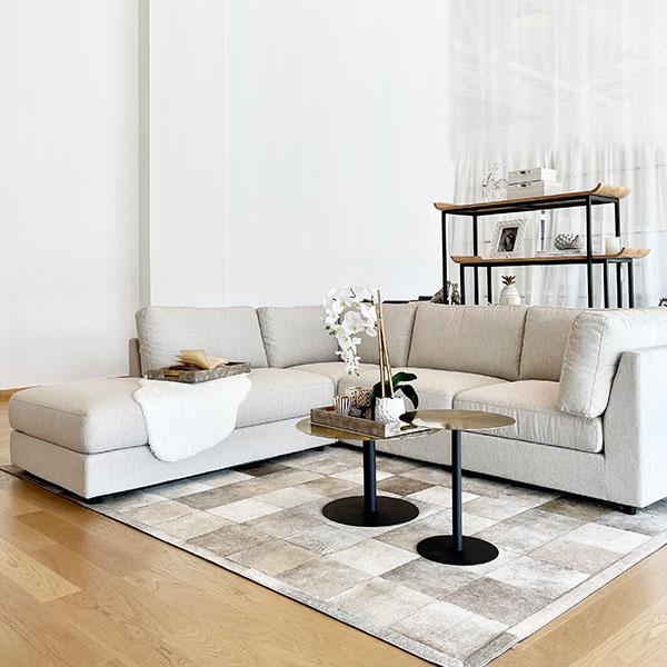 white beige sofa