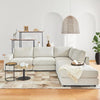 Affordable White Beige Modular L shape Sofa Singapore Nookandcranny 