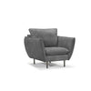 William Arcmchair Aniline leather Dark Grey Sofa Furnituresingapore