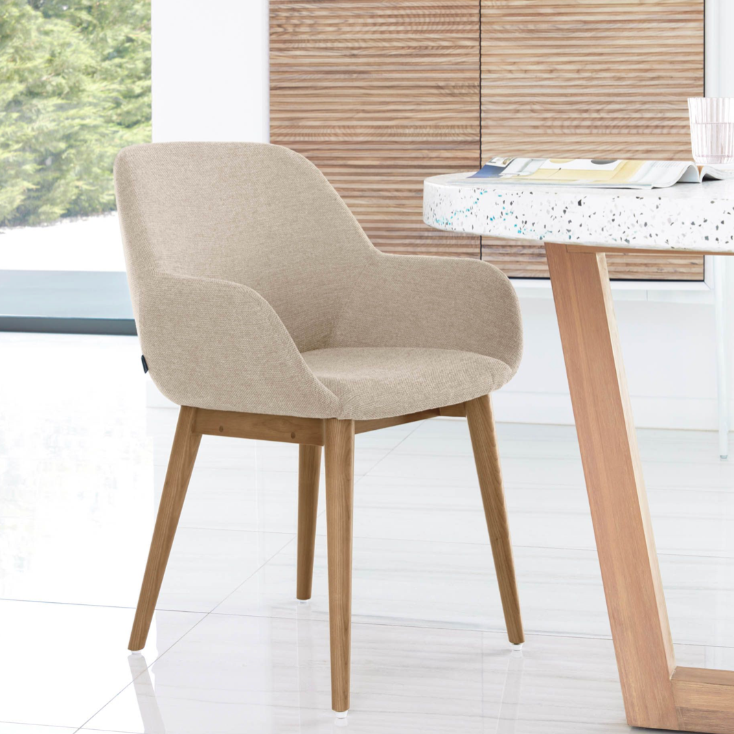 Comfy dining 2025 chairs with arms