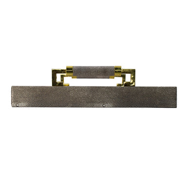 Brown Faux Shagreen Tray