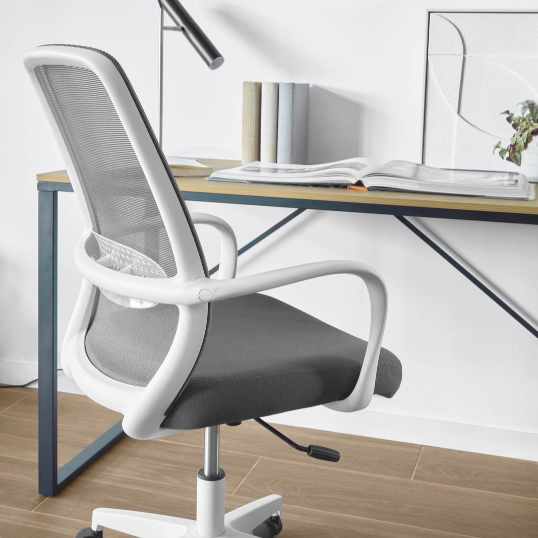 Small grey desk chair deals