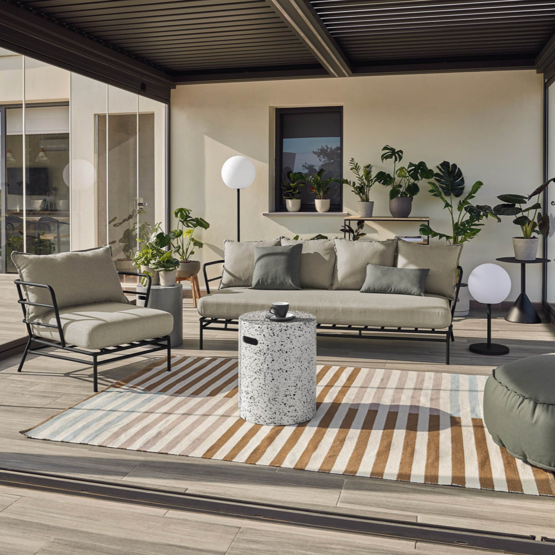 Steel 3 store seater sofa