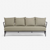 Mareluz 3 Seater Sofa (Black Steel)