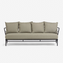 Mareluz 3 Seater Sofa (Black Steel)