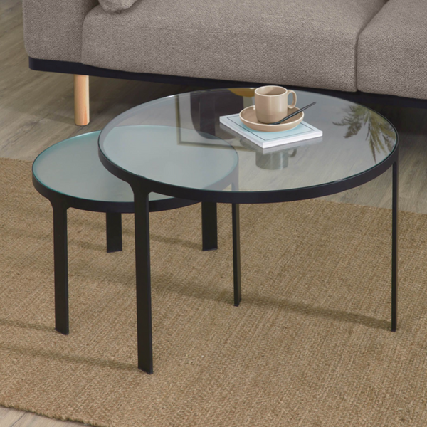 Buy Coffee Sidetable Singapore Glass Nesting Table Nook and Cranny