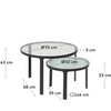 Oni Glass Nesting Table