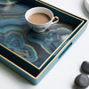 Teal Precious Rectangular Tray