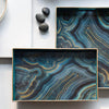 Teal Precious Rectangular Tray