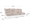 Mareluz 3 Seater Sofa (White Steel) (Display As-Is)